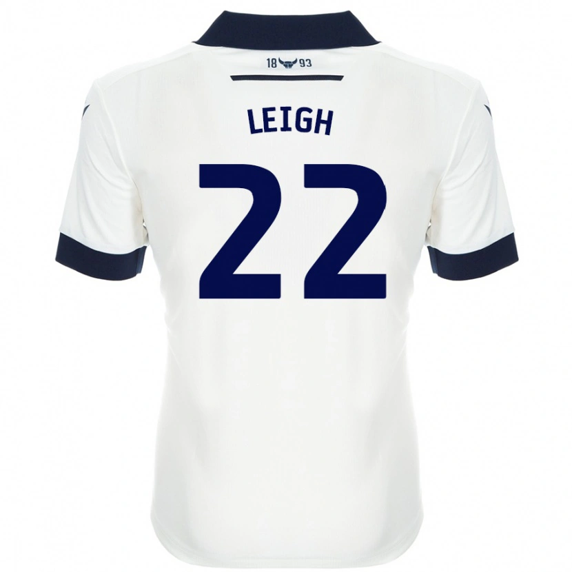 Danxen Hombre Camiseta Greg Leigh #22 Blanco Azul Marino 2ª Equipación 2024/25 La Camisa México