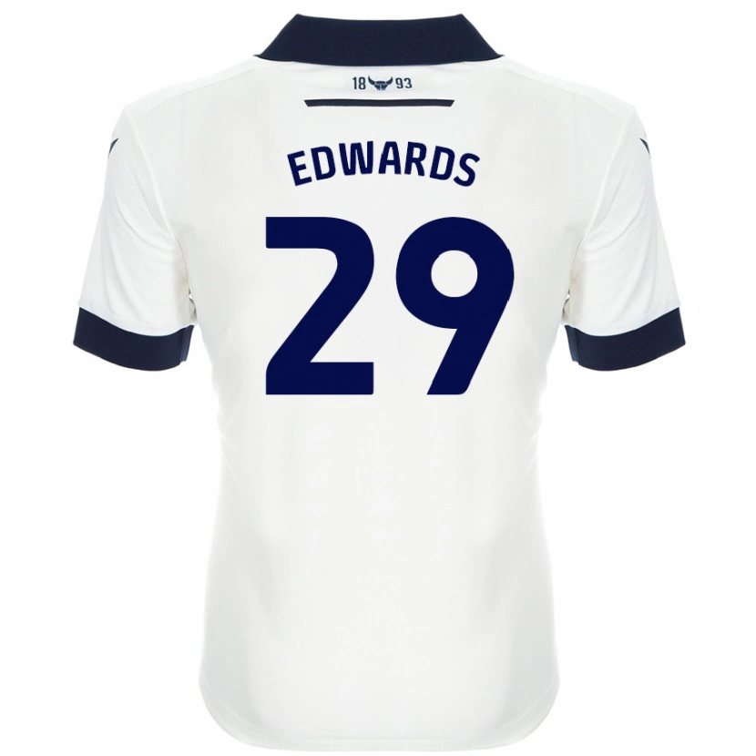 Danxen Hombre Camiseta Kyle Edwards #29 Blanco Azul Marino 2ª Equipación 2024/25 La Camisa México