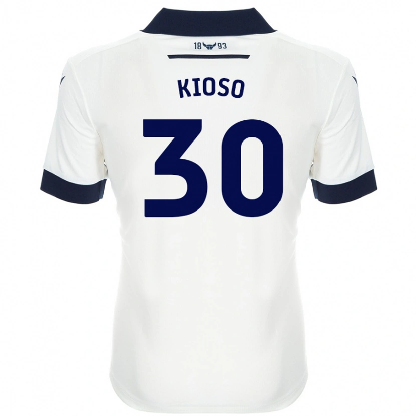 Danxen Hombre Camiseta Peter Kioso #30 Blanco Azul Marino 2ª Equipación 2024/25 La Camisa México