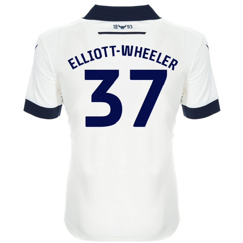Danxen Hombre Camiseta Aidan Elliott-Wheeler #37 Blanco Azul Marino 2ª Equipación 2024/25 La Camisa México