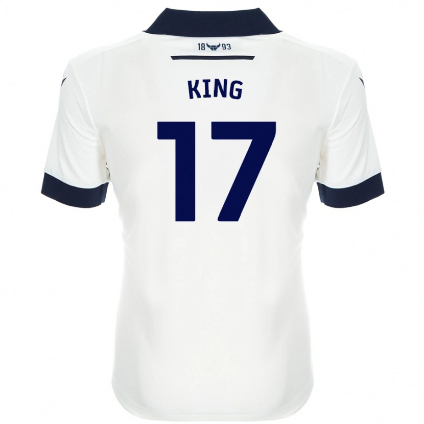 Danxen Hombre Camiseta Sarah King #17 Blanco Azul Marino 2ª Equipación 2024/25 La Camisa México