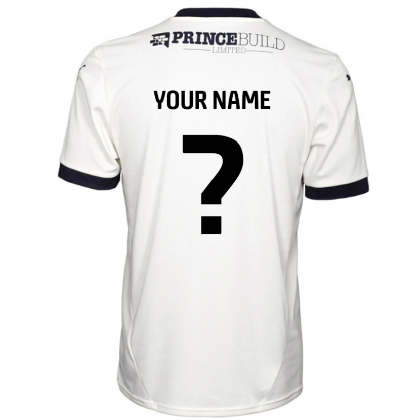 Danxen Hombre Camiseta Su Nombre #0 Blanquecino Negro 2ª Equipación 2024/25 La Camisa México