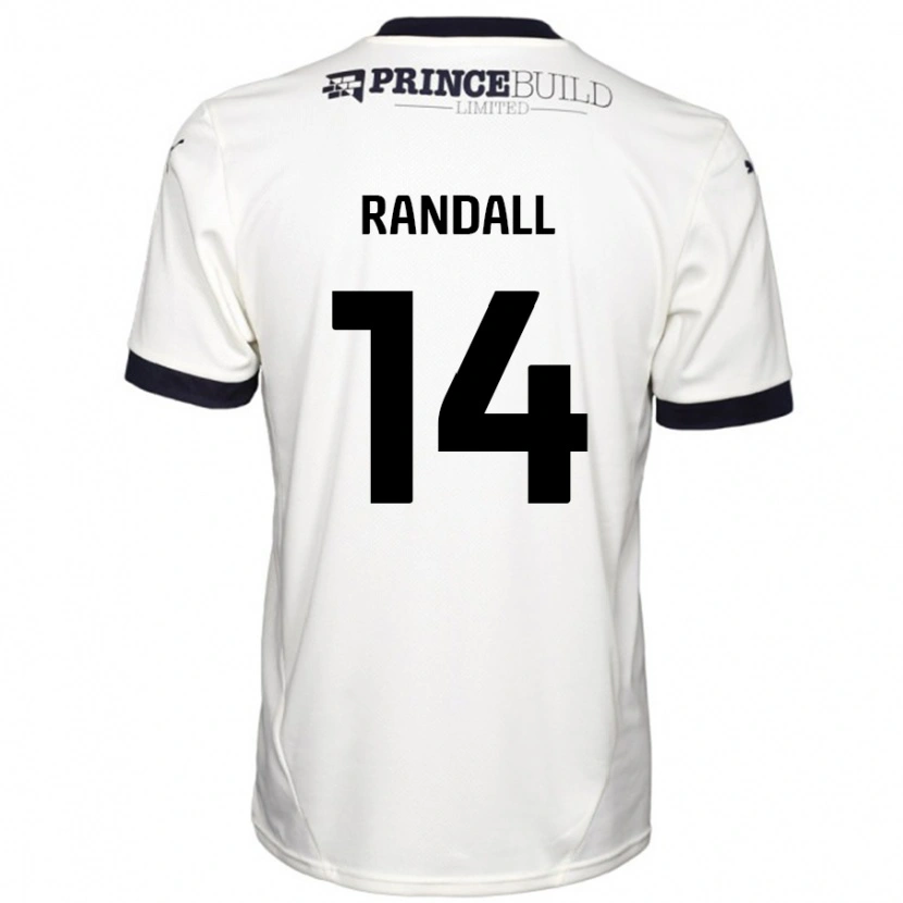 Danxen Hombre Camiseta Joel Randall #14 Blanquecino Negro 2ª Equipación 2024/25 La Camisa México