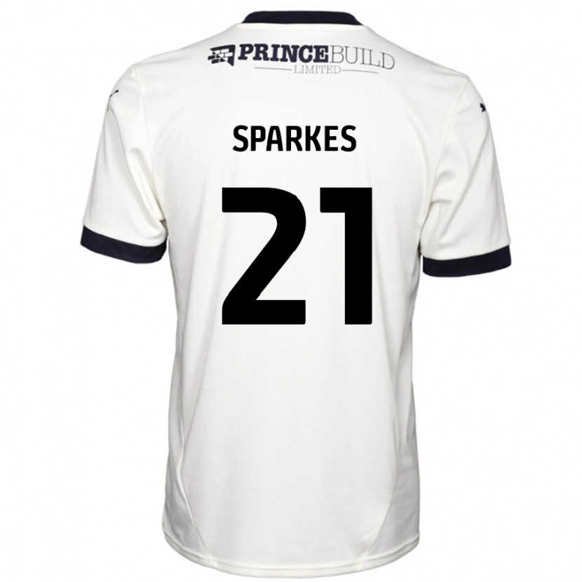 Danxen Hombre Camiseta Jack Sparkes #21 Blanquecino Negro 2ª Equipación 2024/25 La Camisa México