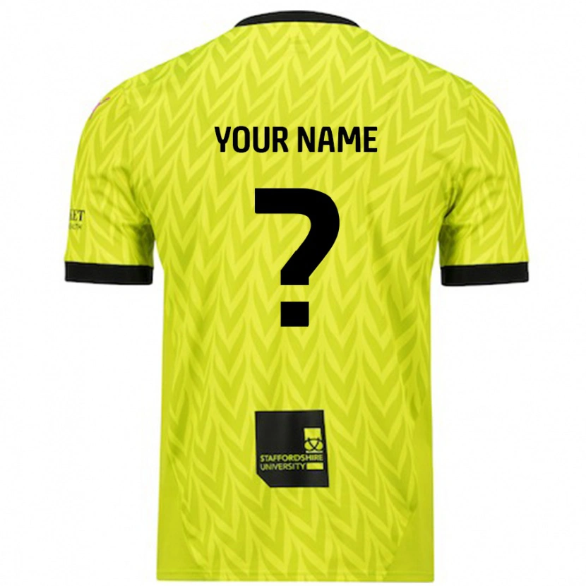 Danxen Hombre Camiseta Su Nombre #0 Verde Fluorescente 2ª Equipación 2024/25 La Camisa México