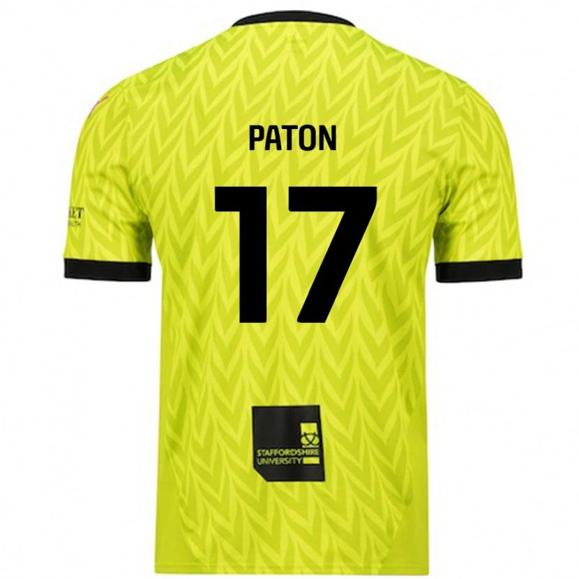 Danxen Hombre Camiseta Ruari Paton #17 Verde Fluorescente 2ª Equipación 2024/25 La Camisa México