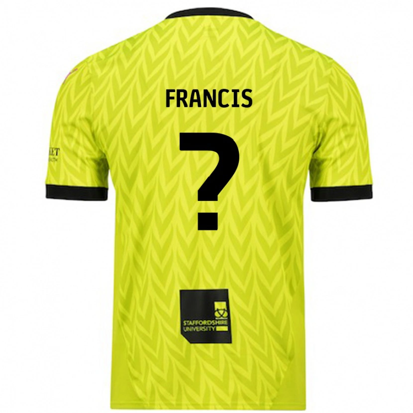Danxen Hombre Camiseta Louis Francis #0 Verde Fluorescente 2ª Equipación 2024/25 La Camisa México