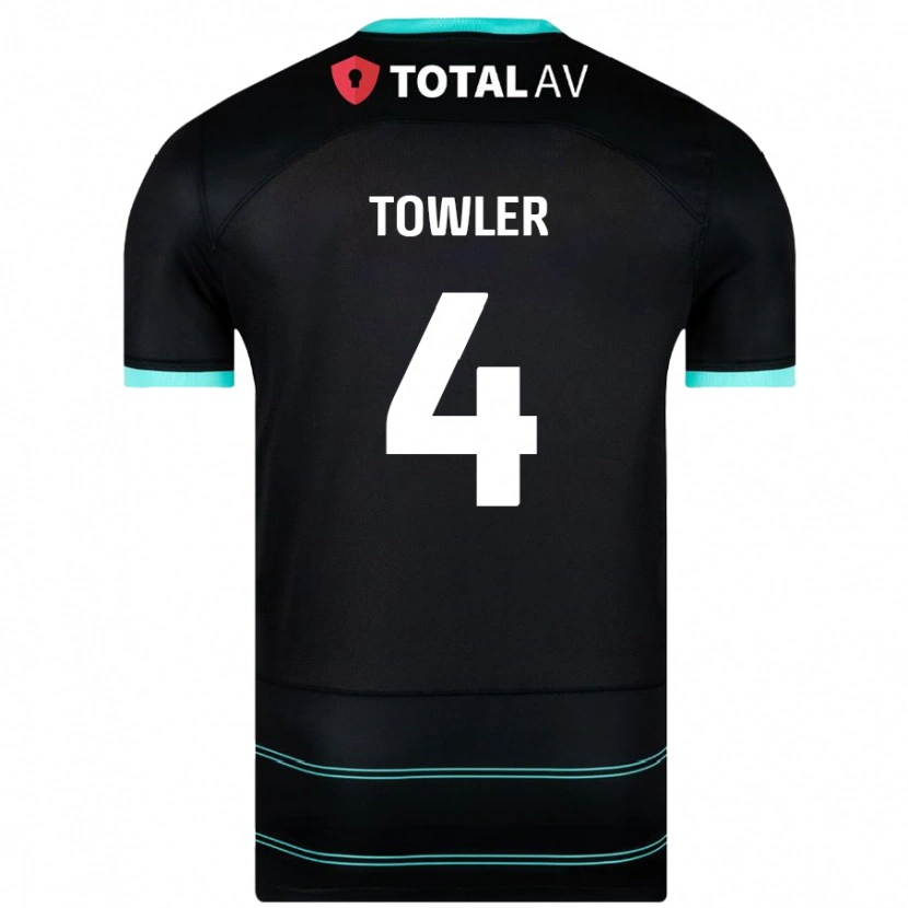 Danxen Hombre Camiseta Ryley Towler #4 Negro 2ª Equipación 2024/25 La Camisa México