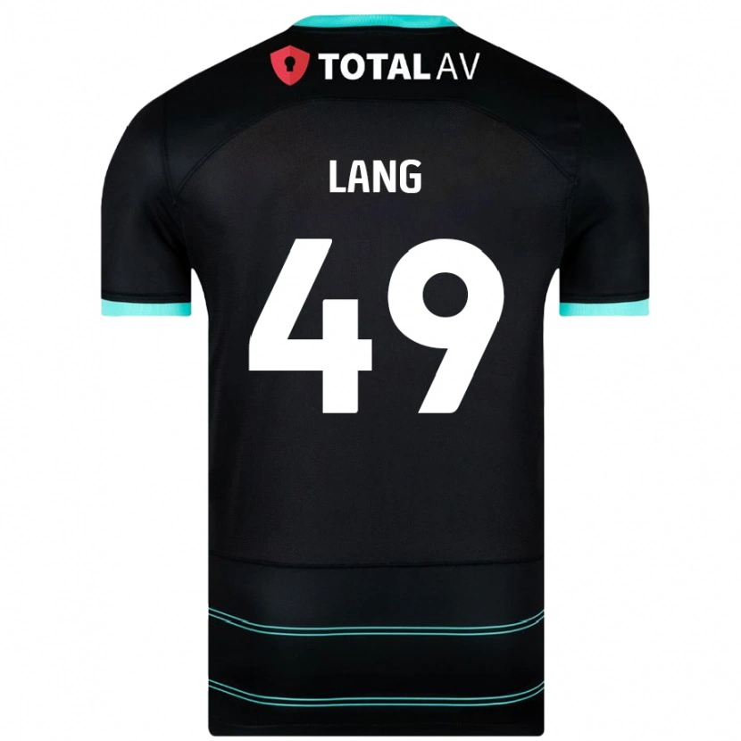 Danxen Hombre Camiseta Callum Lang #49 Negro 2ª Equipación 2024/25 La Camisa México