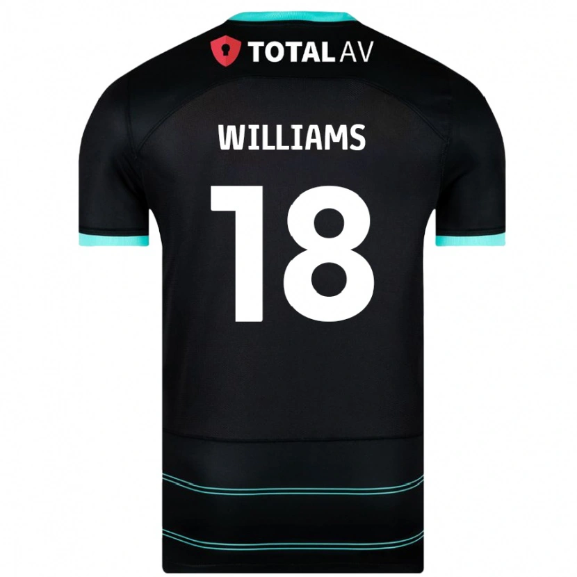 Danxen Hombre Camiseta Scarlett Williams #18 Negro 2ª Equipación 2024/25 La Camisa México