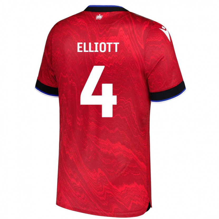 Danxen Hombre Camiseta Ben Elliott #4 Rojo Negro 2ª Equipación 2024/25 La Camisa México