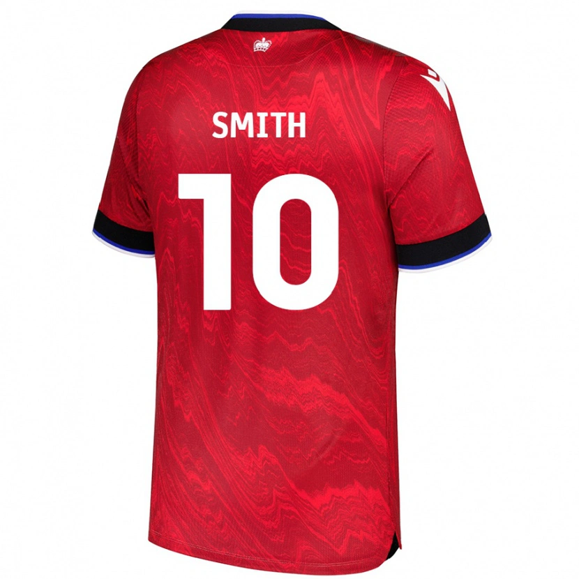 Danxen Hombre Camiseta Sam Smith #10 Rojo Negro 2ª Equipación 2024/25 La Camisa México