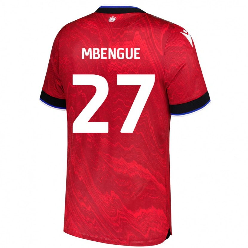 Danxen Hombre Camiseta Amadou Salif Mbengue #27 Rojo Negro 2ª Equipación 2024/25 La Camisa México