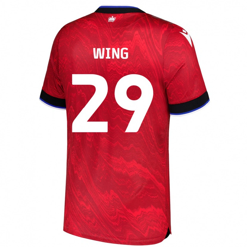 Danxen Hombre Camiseta Lewis Wing #29 Rojo Negro 2ª Equipación 2024/25 La Camisa México