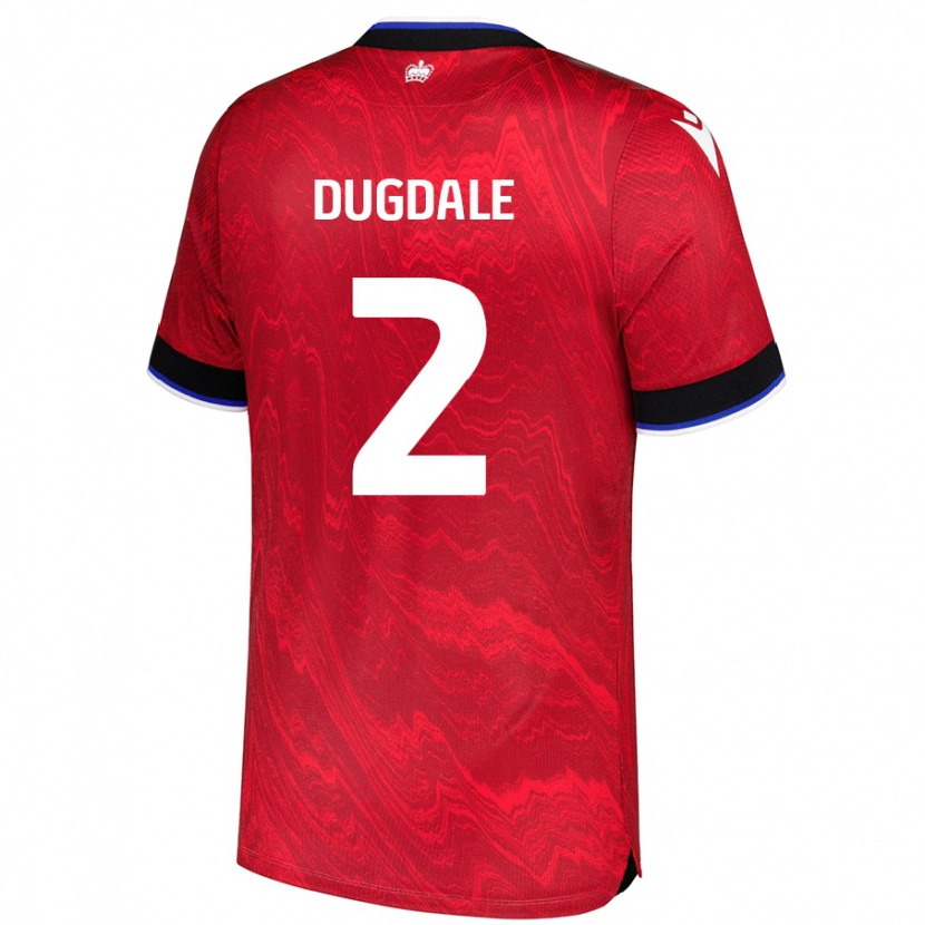 Danxen Hombre Camiseta Rachel Dugdale #2 Rojo Negro 2ª Equipación 2024/25 La Camisa México