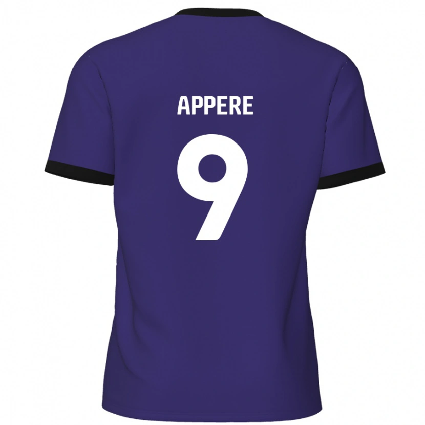 Danxen Hombre Camiseta Louis Appéré #9 Púrpura 2ª Equipación 2024/25 La Camisa México