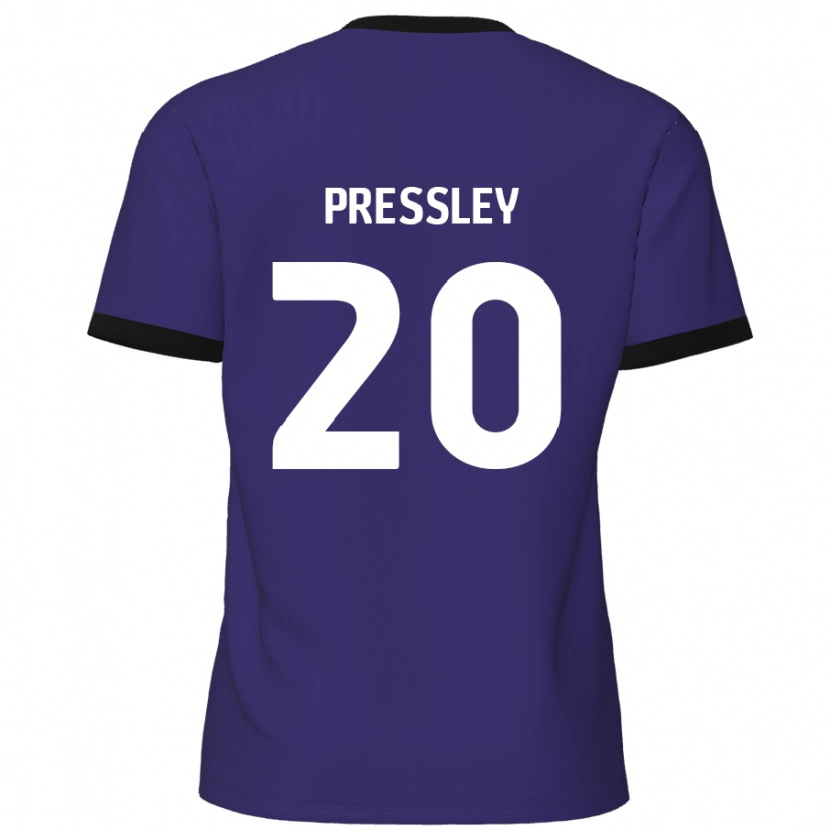 Danxen Hombre Camiseta Aaron Pressley #20 Púrpura 2ª Equipación 2024/25 La Camisa México