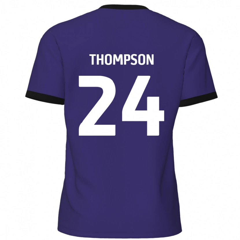Danxen Hombre Camiseta Ben Thompson #24 Púrpura 2ª Equipación 2024/25 La Camisa México