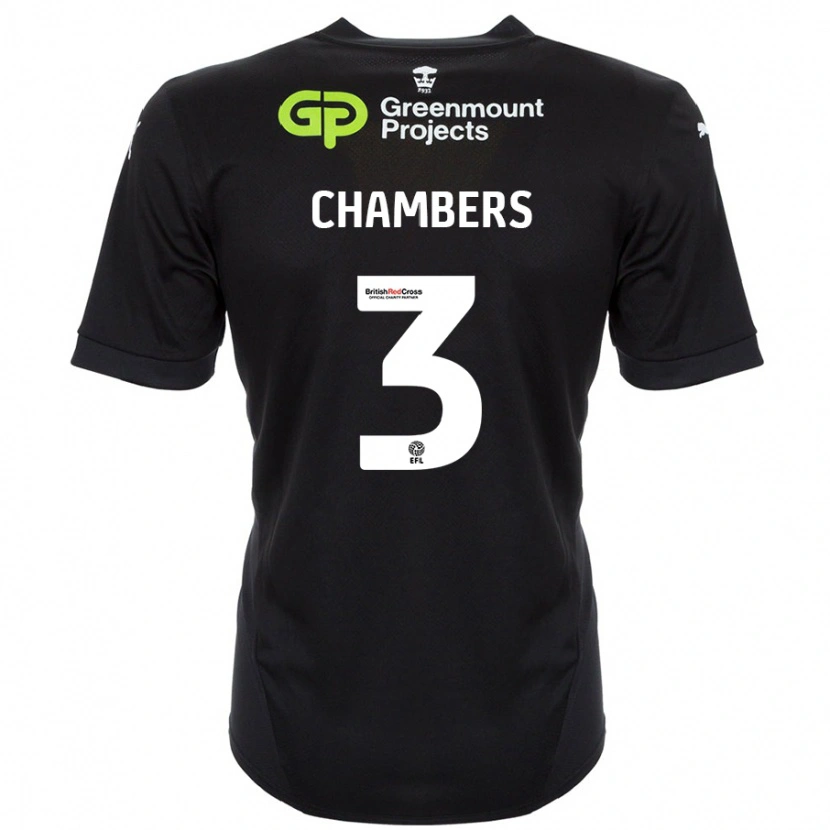 Danxen Hombre Camiseta Luke Chambers #3 Negro 2ª Equipación 2024/25 La Camisa México