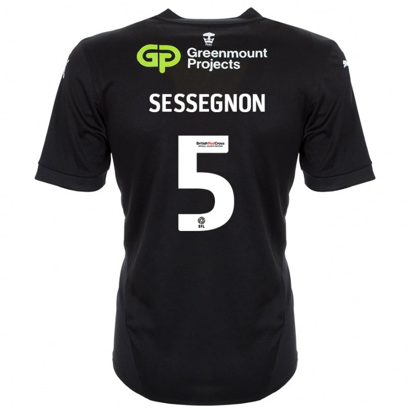 Danxen Hombre Camiseta Steven Sessegnon #5 Negro 2ª Equipación 2024/25 La Camisa México