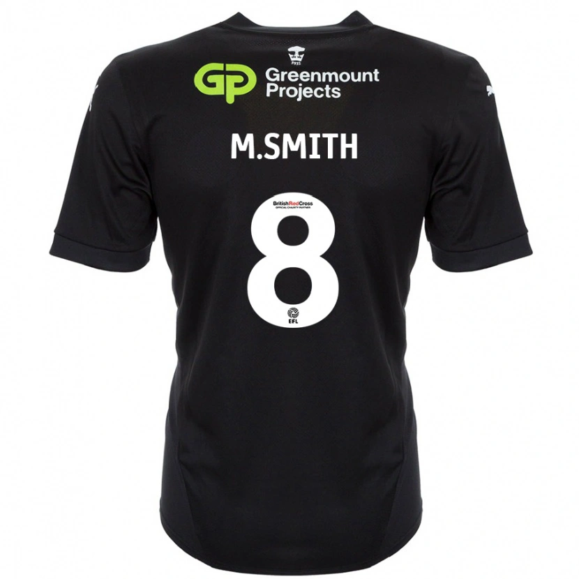 Danxen Hombre Camiseta Matt Smith #8 Negro 2ª Equipación 2024/25 La Camisa México
