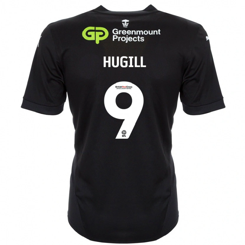 Danxen Hombre Camiseta Joe Hugill #9 Negro 2ª Equipación 2024/25 La Camisa México