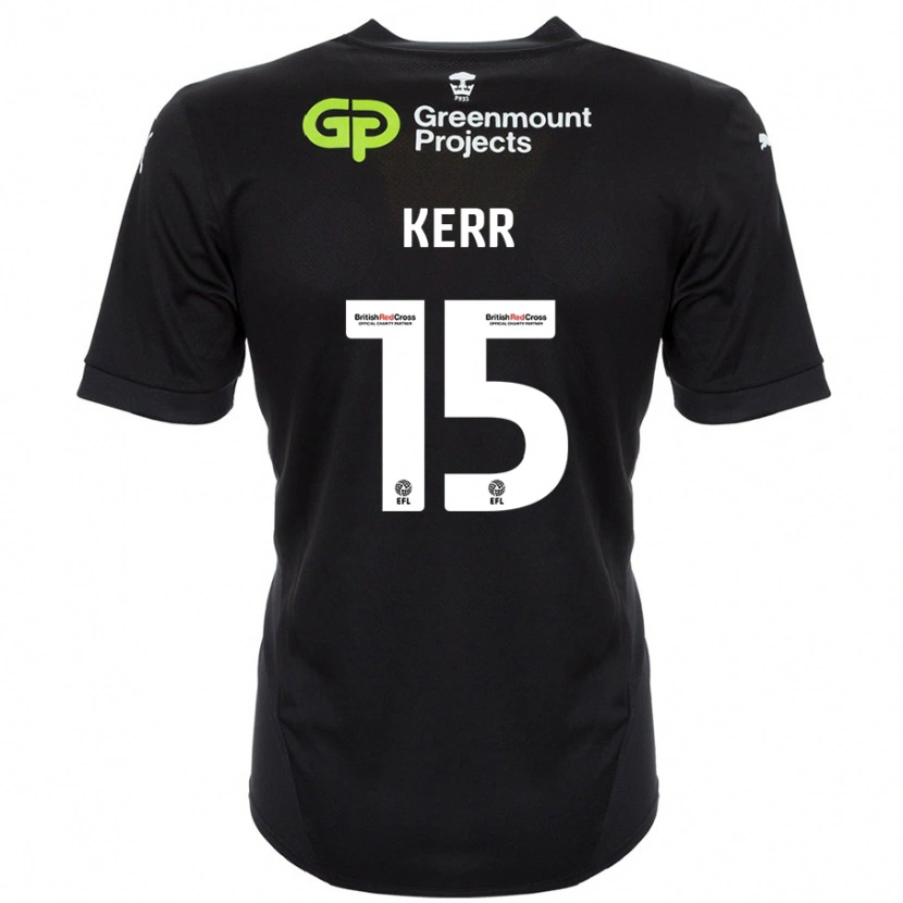 Danxen Hombre Camiseta Jason Kerr #15 Negro 2ª Equipación 2024/25 La Camisa México