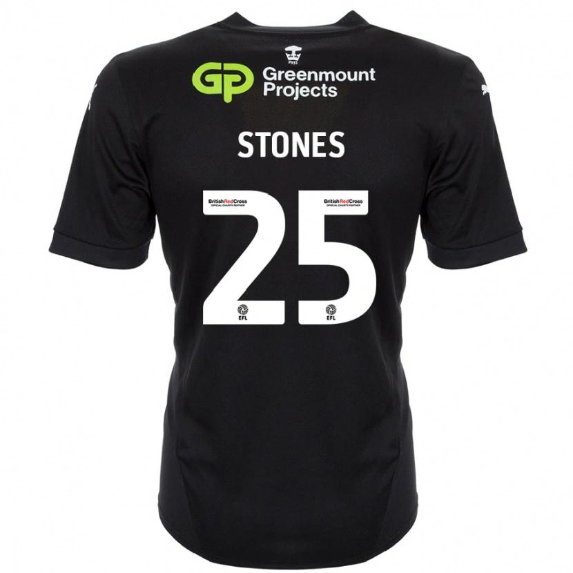 Danxen Hombre Camiseta Josh Stones #25 Negro 2ª Equipación 2024/25 La Camisa México