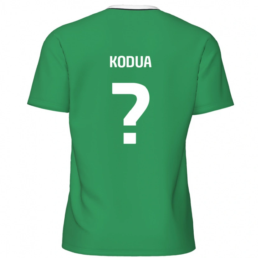 Danxen Hombre Camiseta Gideon Kodua #0 Verde Rayas Blancas 2ª Equipación 2024/25 La Camisa México