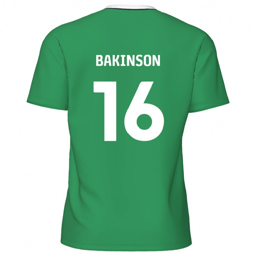 Danxen Hombre Camiseta Tyreeq Bakinson #16 Verde Rayas Blancas 2ª Equipación 2024/25 La Camisa México