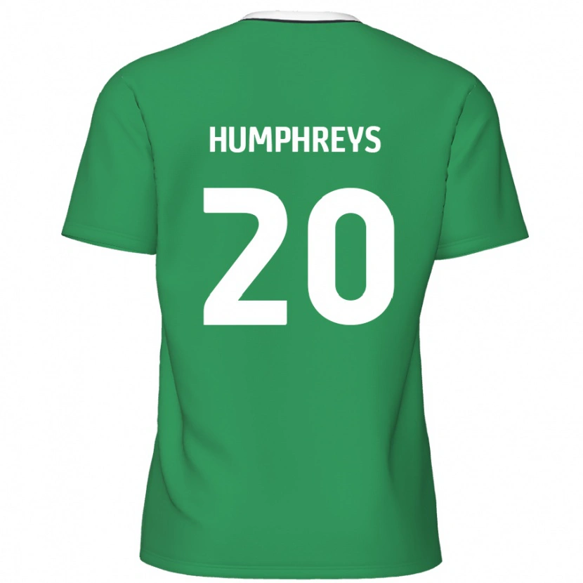 Danxen Hombre Camiseta Cameron Humphreys #20 Verde Rayas Blancas 2ª Equipación 2024/25 La Camisa México