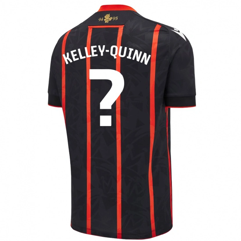 Danxen Hombre Camiseta Leon Kelley-Quinn #0 Negro Rojo 2ª Equipación 2024/25 La Camisa México