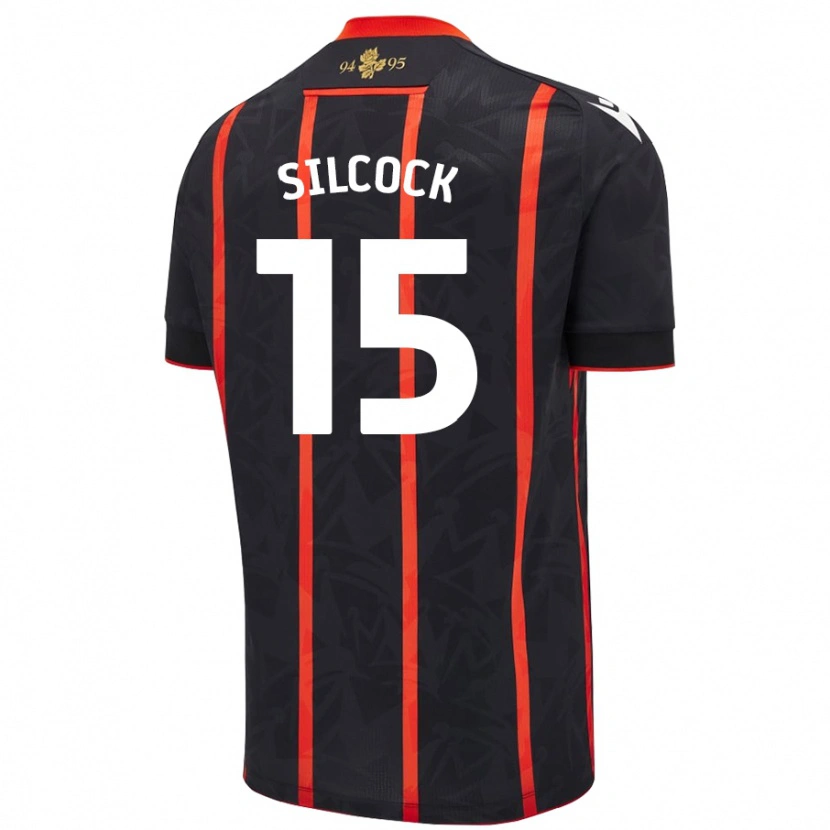 Danxen Hombre Camiseta Hannah Silcock #15 Negro Rojo 2ª Equipación 2024/25 La Camisa México
