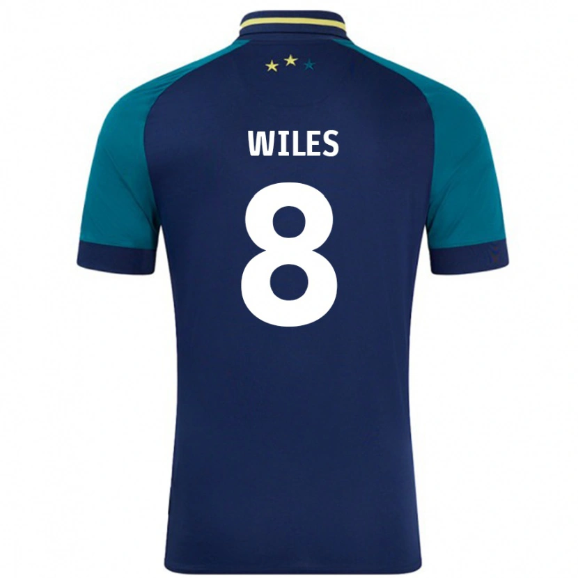 Danxen Hombre Camiseta Ben Wiles #8 Azul Marino Verde Oscuro 2ª Equipación 2024/25 La Camisa México