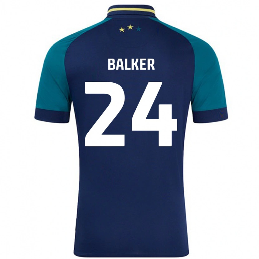 Danxen Hombre Camiseta Radinio Balker #24 Azul Marino Verde Oscuro 2ª Equipación 2024/25 La Camisa México