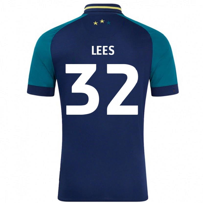 Danxen Hombre Camiseta Tom Lees #32 Azul Marino Verde Oscuro 2ª Equipación 2024/25 La Camisa México