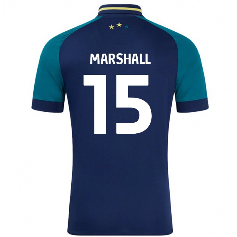 Danxen Hombre Camiseta Georgia Marshall #15 Azul Marino Verde Oscuro 2ª Equipación 2024/25 La Camisa México
