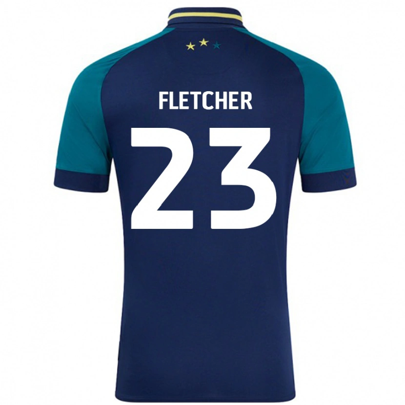 Danxen Hombre Camiseta Serena Fletcher #23 Azul Marino Verde Oscuro 2ª Equipación 2024/25 La Camisa México
