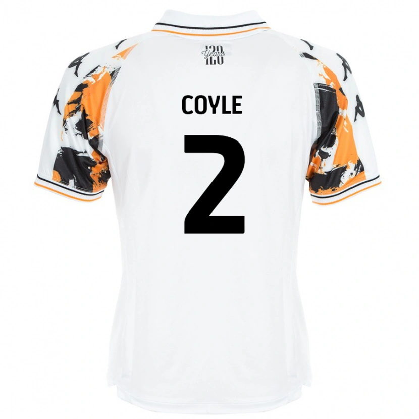 Danxen Hombre Camiseta Lewie Coyle #2 Blanco 2ª Equipación 2024/25 La Camisa México