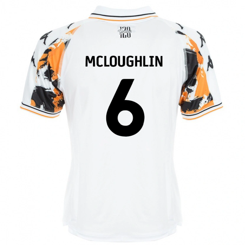 Danxen Hombre Camiseta Sean Mcloughlin #6 Blanco 2ª Equipación 2024/25 La Camisa México