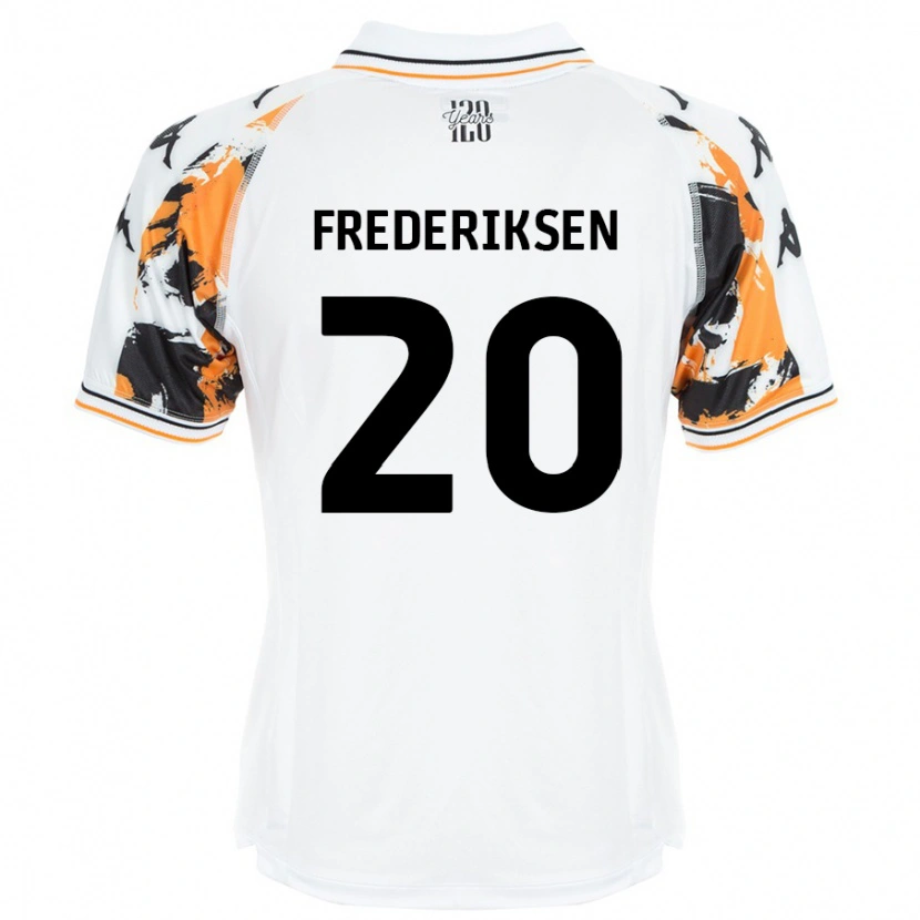 Danxen Hombre Camiseta Abbey Frederiksen #20 Blanco 2ª Equipación 2024/25 La Camisa México