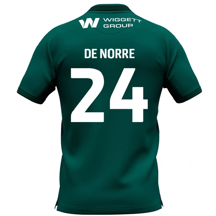 Danxen Hombre Camiseta Casper De Norre #24 Verde 2ª Equipación 2024/25 La Camisa México