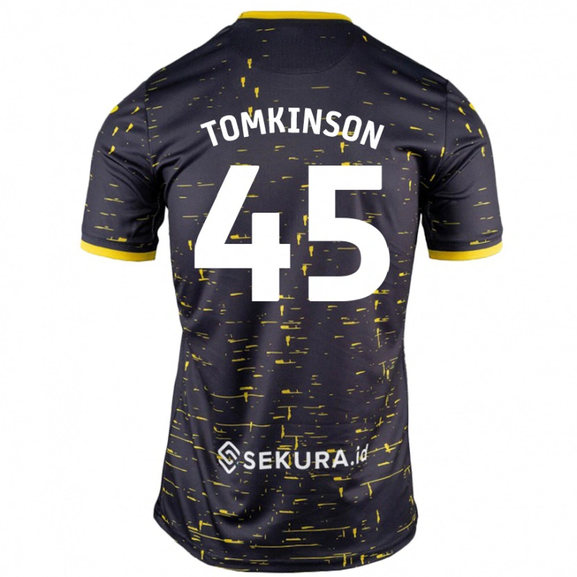 Danxen Hombre Camiseta Jonathan Tomkinson #45 Negro Amarillo 2ª Equipación 2024/25 La Camisa México