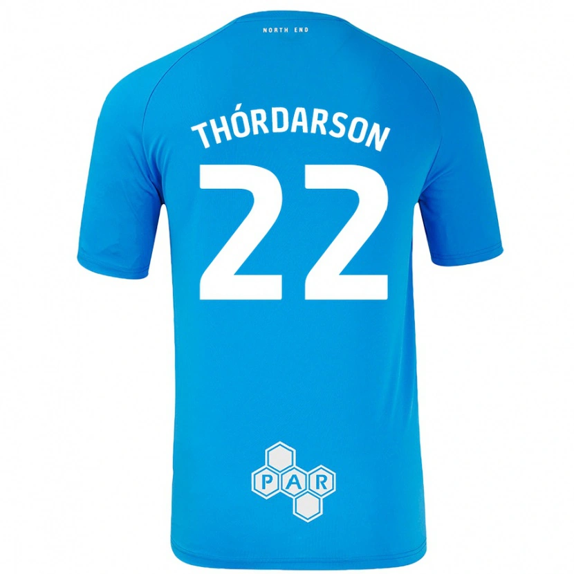 Danxen Hombre Camiseta Stefán Teitur Thórdarson #22 Azul Cielo 2ª Equipación 2024/25 La Camisa México