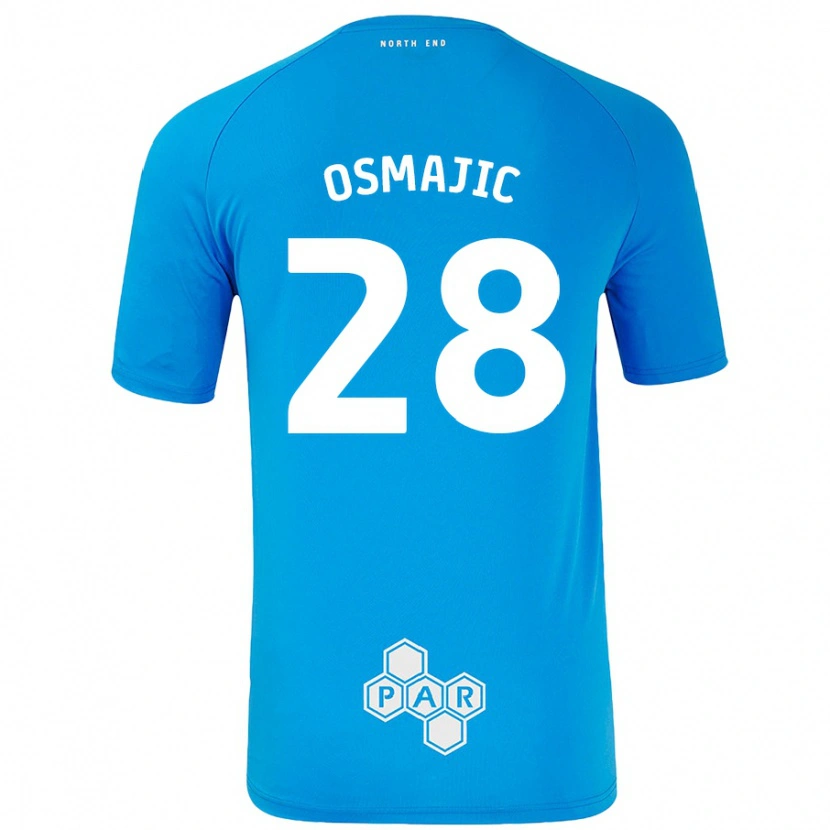 Danxen Hombre Camiseta Milutin Osmajic #28 Azul Cielo 2ª Equipación 2024/25 La Camisa México