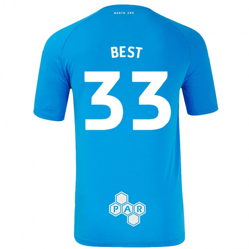 Danxen Hombre Camiseta Kian Best #33 Azul Cielo 2ª Equipación 2024/25 La Camisa México