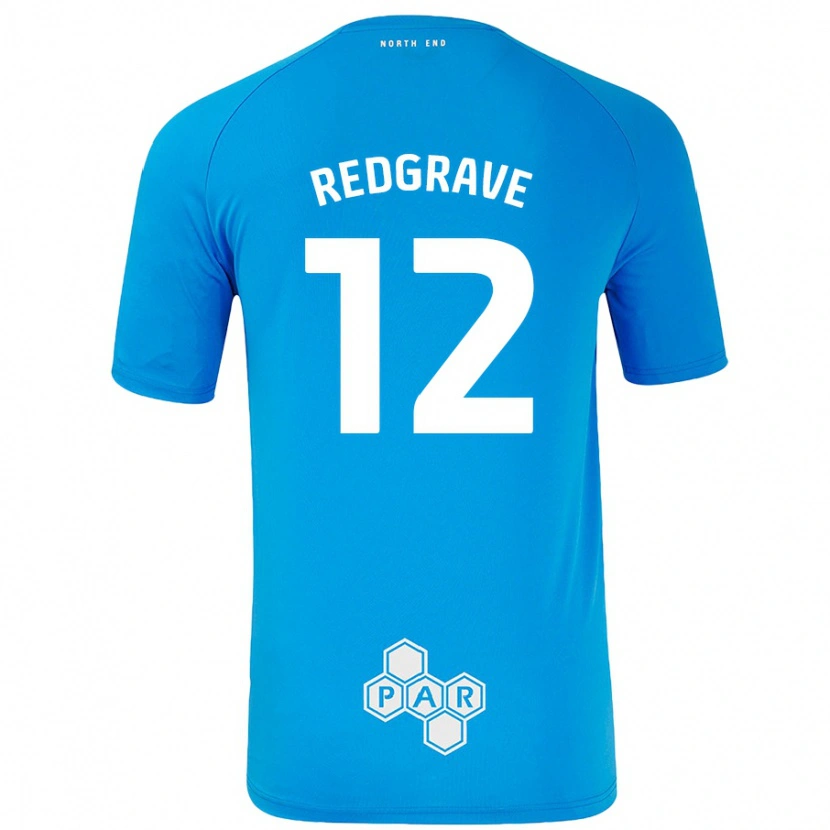 Danxen Hombre Camiseta Jodie Redgrave #12 Azul Cielo 2ª Equipación 2024/25 La Camisa México