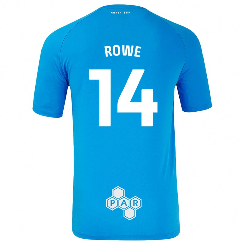 Danxen Hombre Camiseta Sasha Rowe #14 Azul Cielo 2ª Equipación 2024/25 La Camisa México