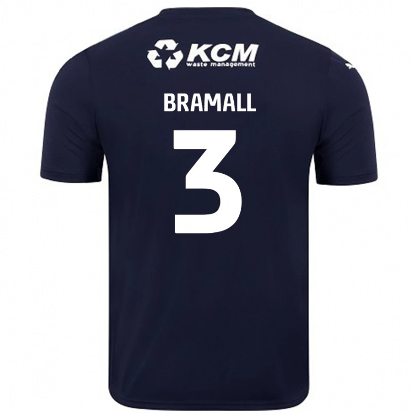 Danxen Hombre Camiseta Cohen Bramall #3 Azul Marino 2ª Equipación 2024/25 La Camisa México