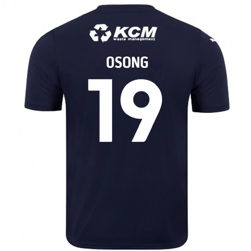 Danxen Hombre Camiseta Detlef Esapa Osong #19 Azul Marino 2ª Equipación 2024/25 La Camisa México